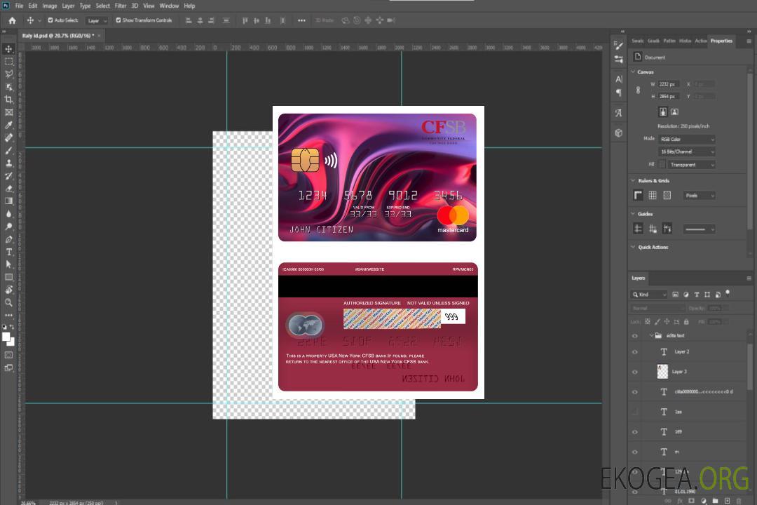 USA New York CFSB banque mastercard template USA New York CFSB banque mastercard template